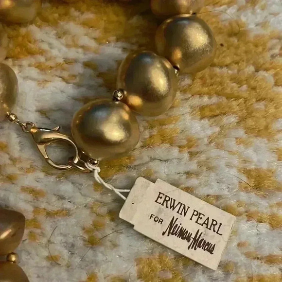 Four-piece vintage Erwin pearl Neiman Marcus two necklace one bracelet set NWT - Picture 2 of 7
